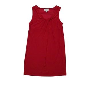 Ronni Nicole Slinky Red Dress Women's 14 Sleeveless Stretch Knee Length Shift